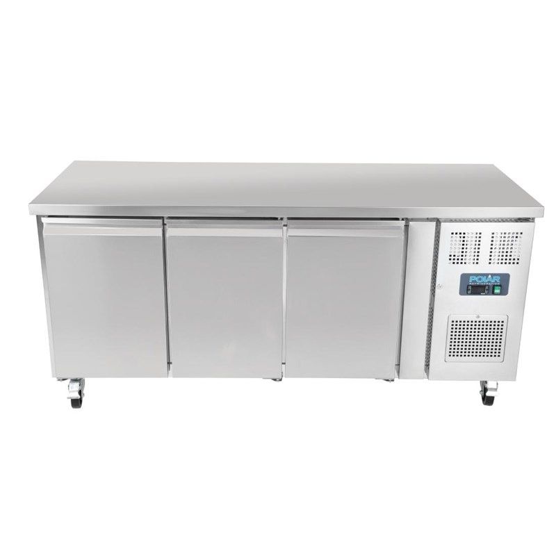Polar roestvrijstalen koelwerkbank - G597 - 3 deuren