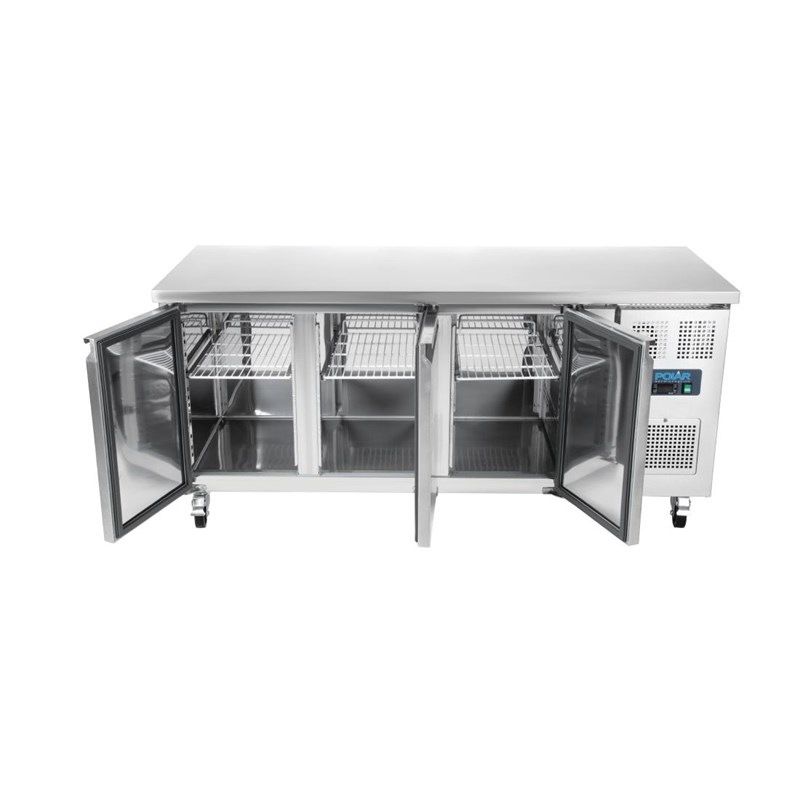 Polar roestvrijstalen koelwerkbank - G597 - 3 deuren