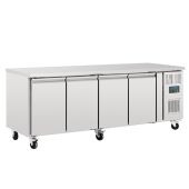 Polar RVS koelwerkbank - G598 - 4 deuren