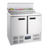 Polar RVS pizzawerkbank - G604 - 2 deuren
