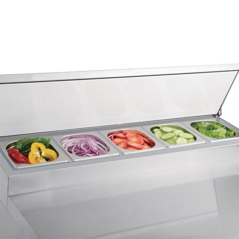 Polar RVS pizzawerkbank - G604 - 2 deuren