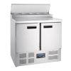Polar RVS pizzawerkbank - G604 - 2 deuren