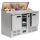 Polar roestvrijstalen pizzawerkbank - G605 - 3 deuren