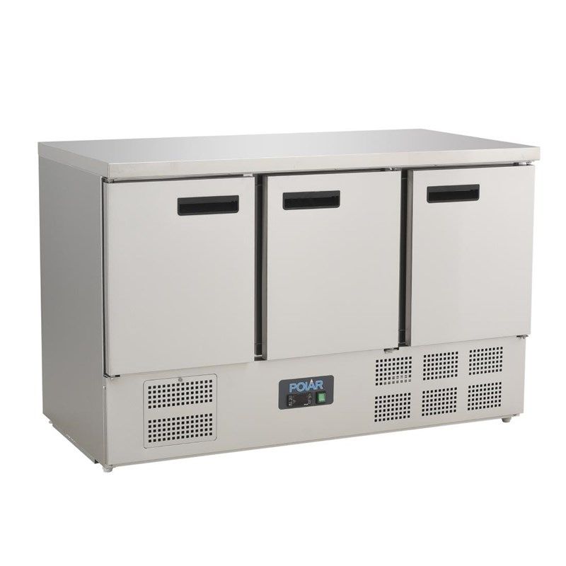 Polar RVS koelwerkbank - G622 - 3 deuren