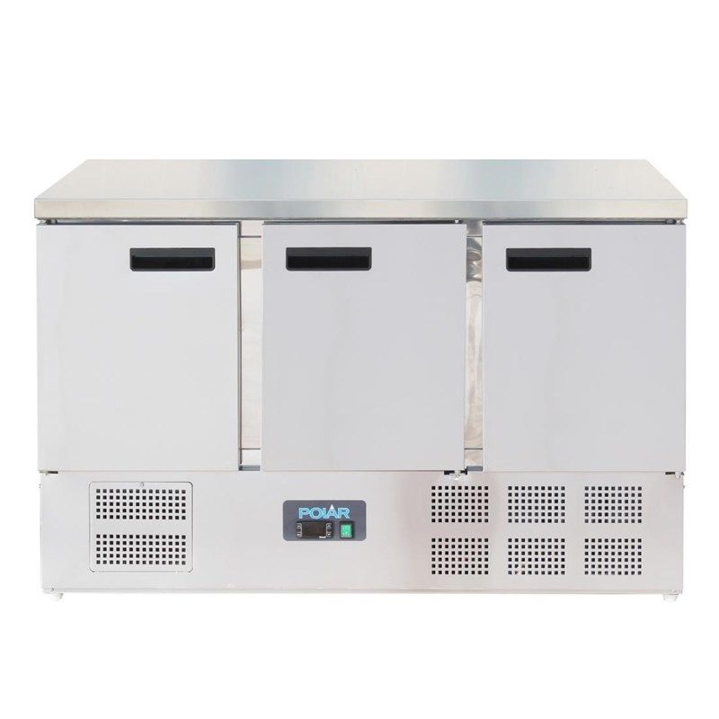 Polar RVS koelwerkbank - G622 - 3 deuren