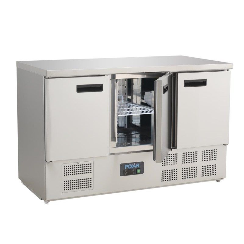 Polar RVS koelwerkbank - G622 - 3 deuren