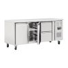 Polar RVS koelwerkbank - GD874 - 2 deuren en 2 laden