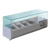 Polar koelvitrine - glas, 3x 1/3 GN + 1x 1/2 GN