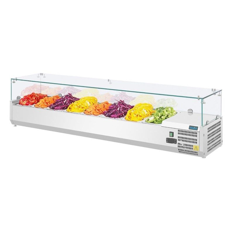 Polar ingredi&euml;ntenkoeling - glazen constructie, 8 x 1/3 GN