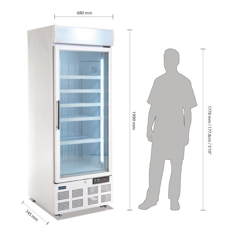 Polar display vrieskast - 420 liter - GH506
