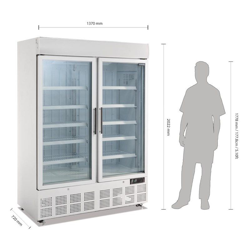 Polar display vrieskast - 920 liter - GH507