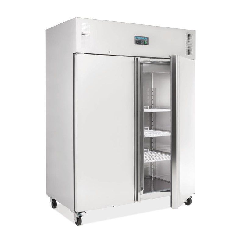 Polar RVS dubbeldeurs koelkast - 1300 liter - U634