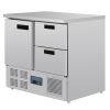 Polar RVS koelwerkbank - U637 - 1 deur en 2 laden