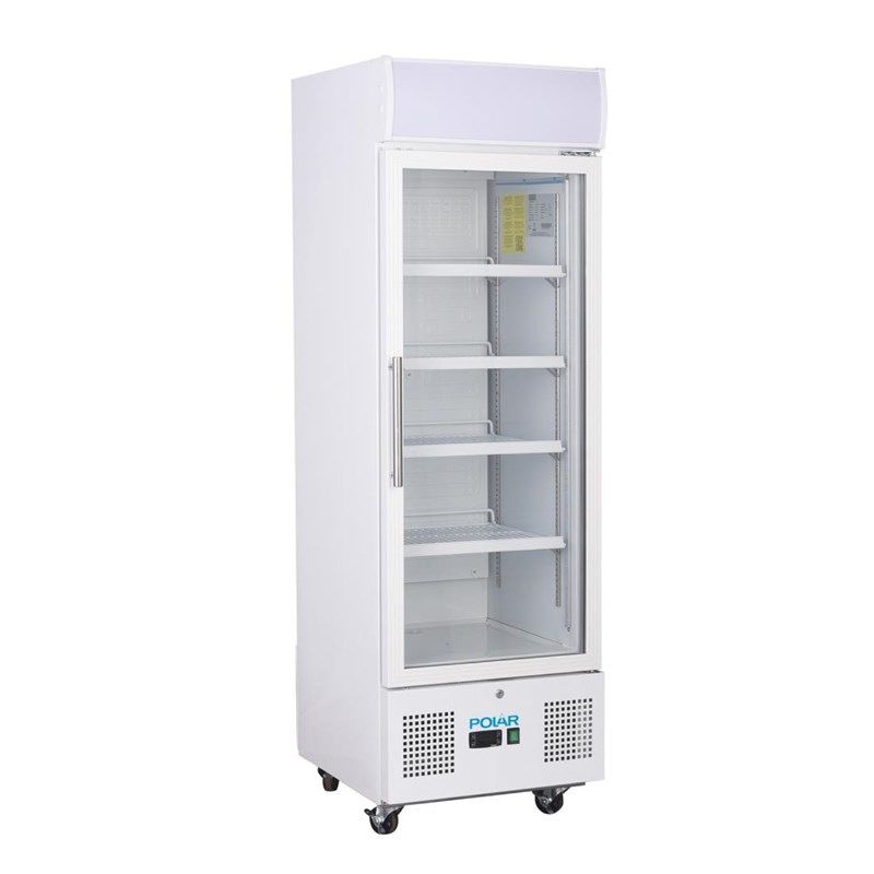 Polar G-serie staande display koelkast 218 liter wit