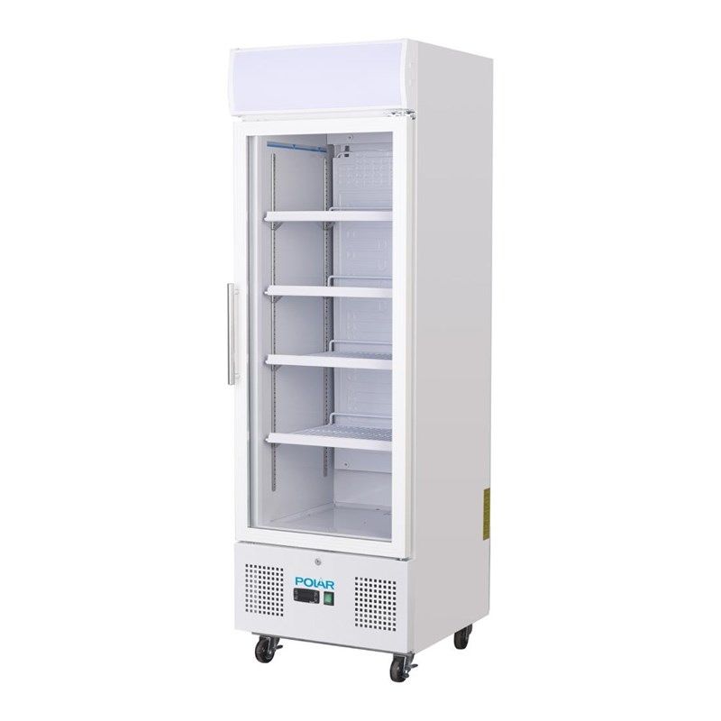 Polar G-serie staande display koelkast 218 liter wit