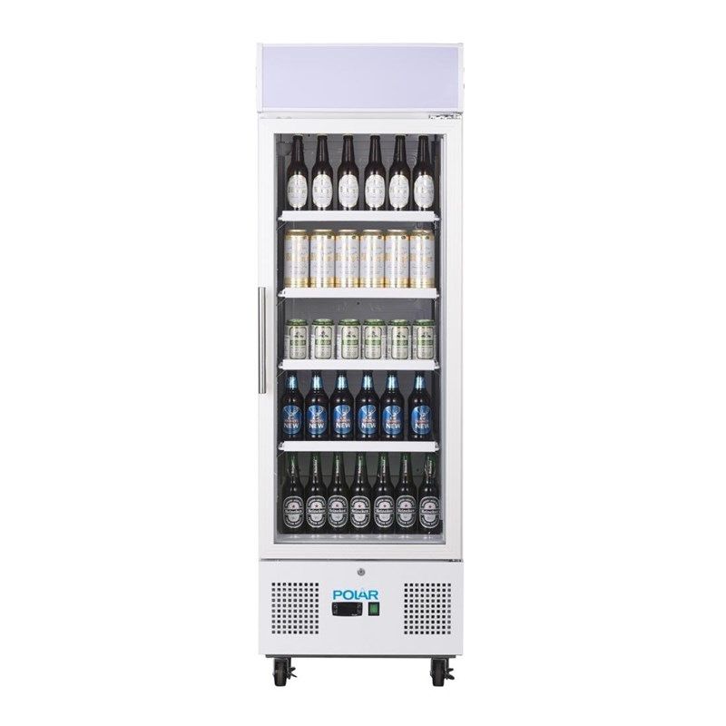 Polar G-serie staande display koelkast 218 liter wit