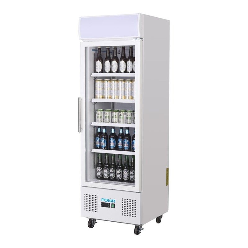 Polar G-serie staande display koelkast 218 liter wit