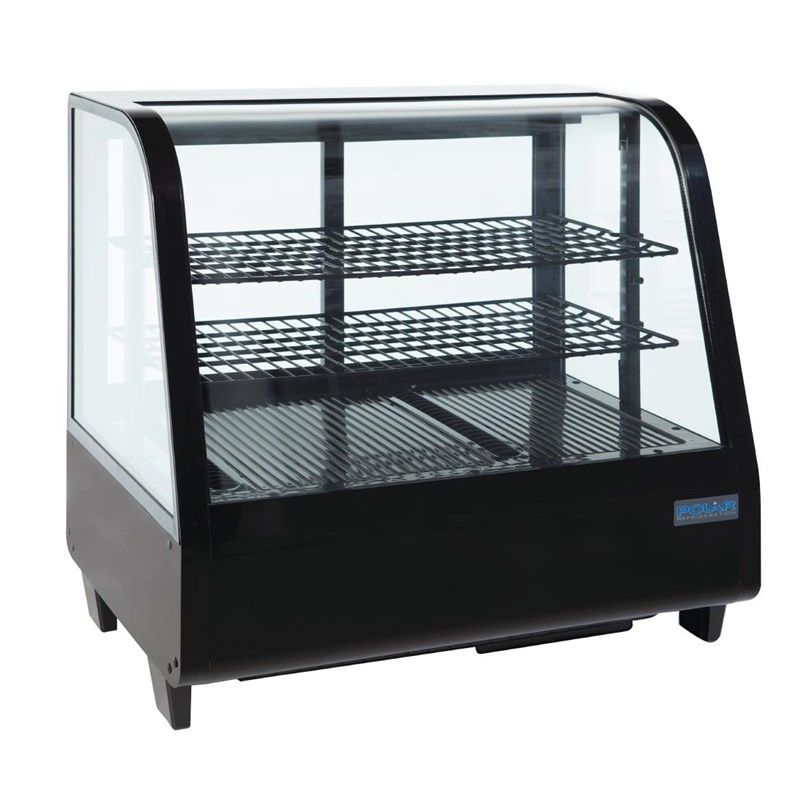 Polar display koelvitrine - zwart - 100 liter - CC611