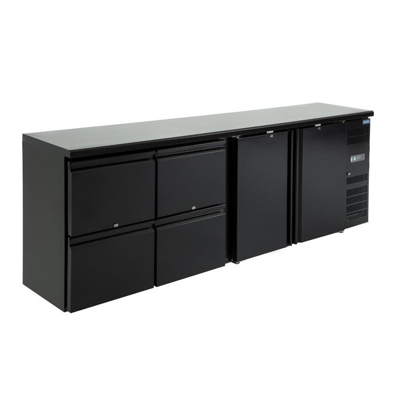 Polar bar koeling - 2 deuren, 4 lades - 698 liter
