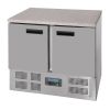 Polar 2-deurs gekoelde werkbank met marmeren blad 240 liter