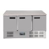 Polar 3-deurs gekoelde werkbank met marmeren blad 368 liter
