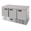 Polar 3-deurs gekoelde werkbank met marmeren blad 368 liter