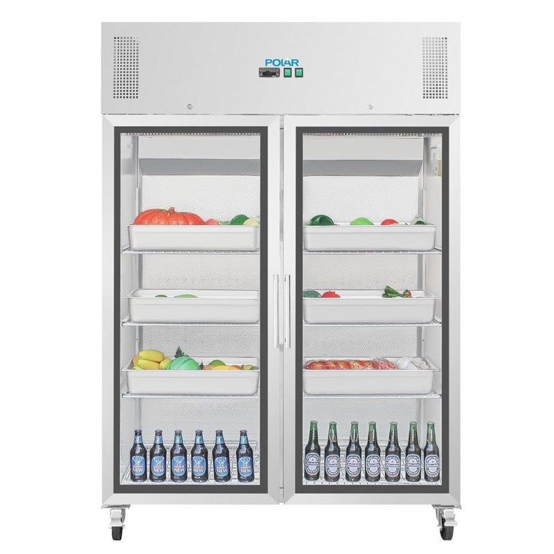 Polar 2-deurs koelkast met glazen deuren - 1200 liter - CW198