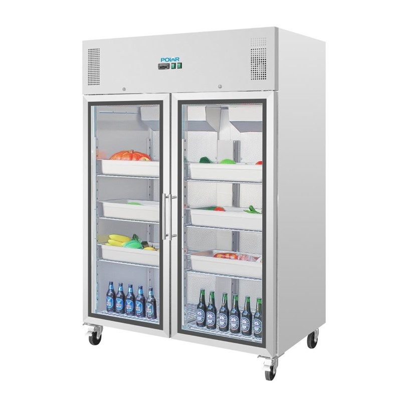 Polar 2-deurs koelkast met glazen deuren - 1200 liter - CW198