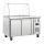 Polar RVS saladette - CT393 - 2 deuren - glasopbouw