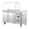 Polar RVS saladette - CT393 - 2 deuren - glasopbouw
