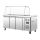 Polar RVS saladette - CT394 - 3 deuren - glasopbouw