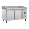 Polar RVS pizzawerkbank - CT424 - 2 deuren - marmerblad