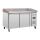 Polar RVS pizzawerkbank - CT424 - 2 deuren - marmerblad