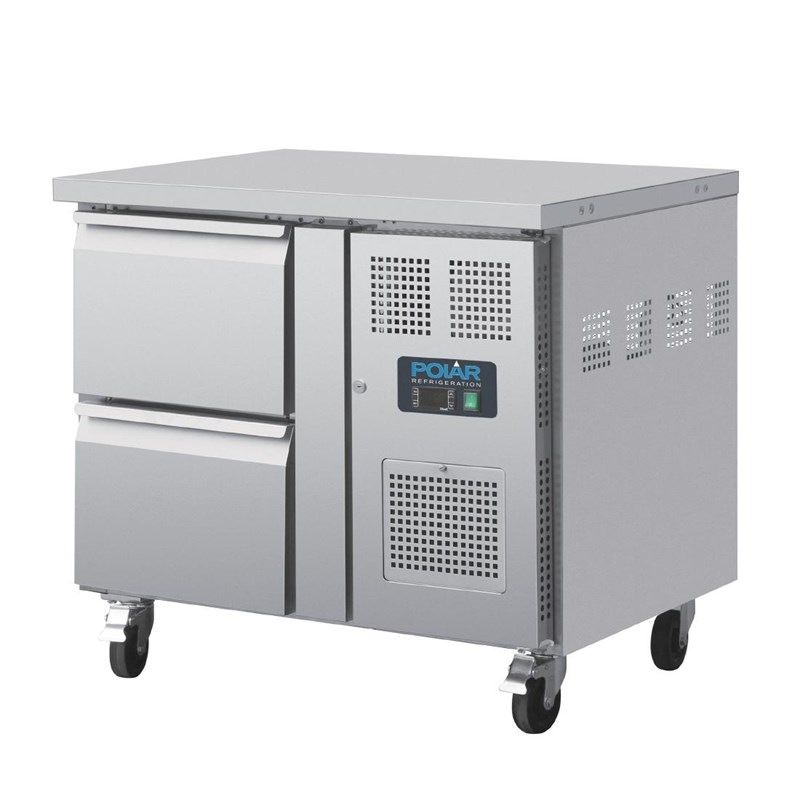 Polar RVS koelwerkbank - DA546 - 2 lades