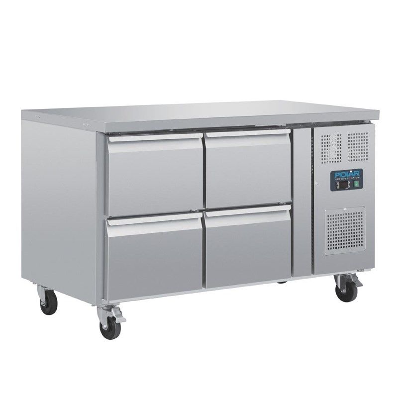 Polar RVS koelwerkbank - DA547 - 4 lades