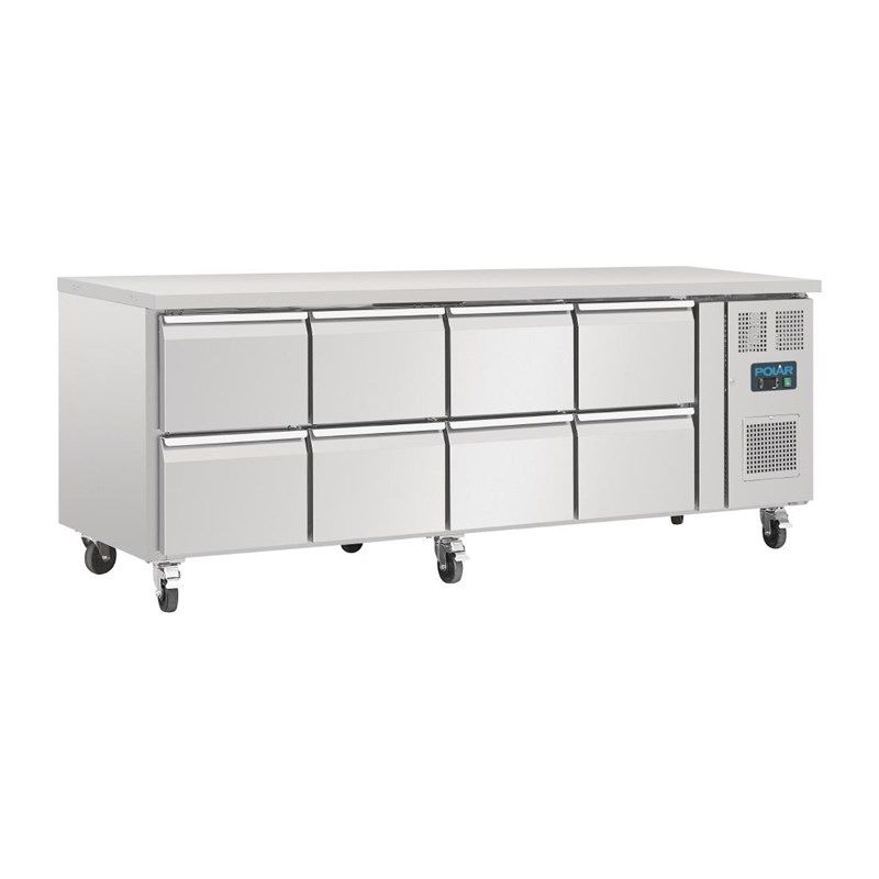 Polar RVS koelwerkbank - DA549 - 8 lades