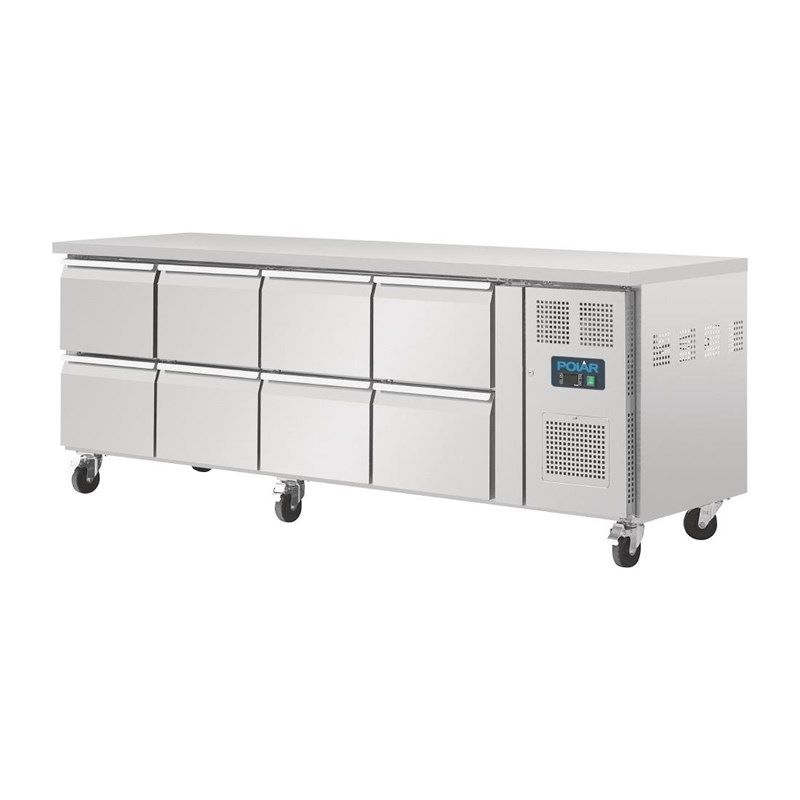 Polar RVS koelwerkbank - DA549 - 8 lades