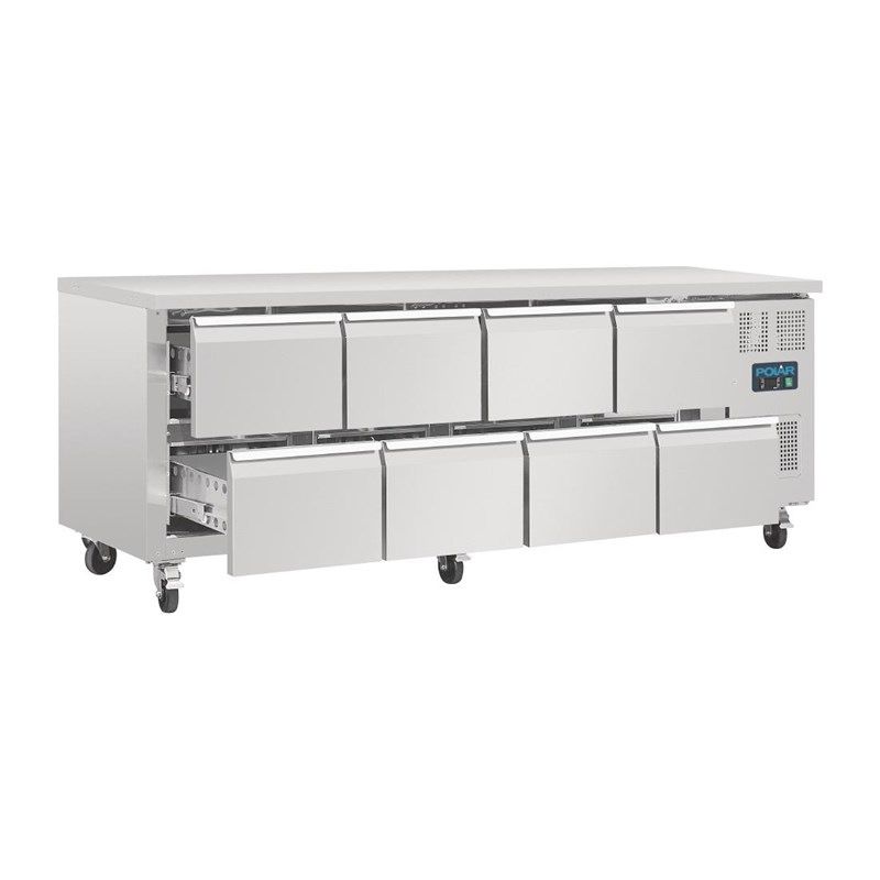 Polar RVS koelwerkbank - DA549 - 8 lades