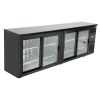 Polar U-serie bardisplay met 4 schuifdeuren