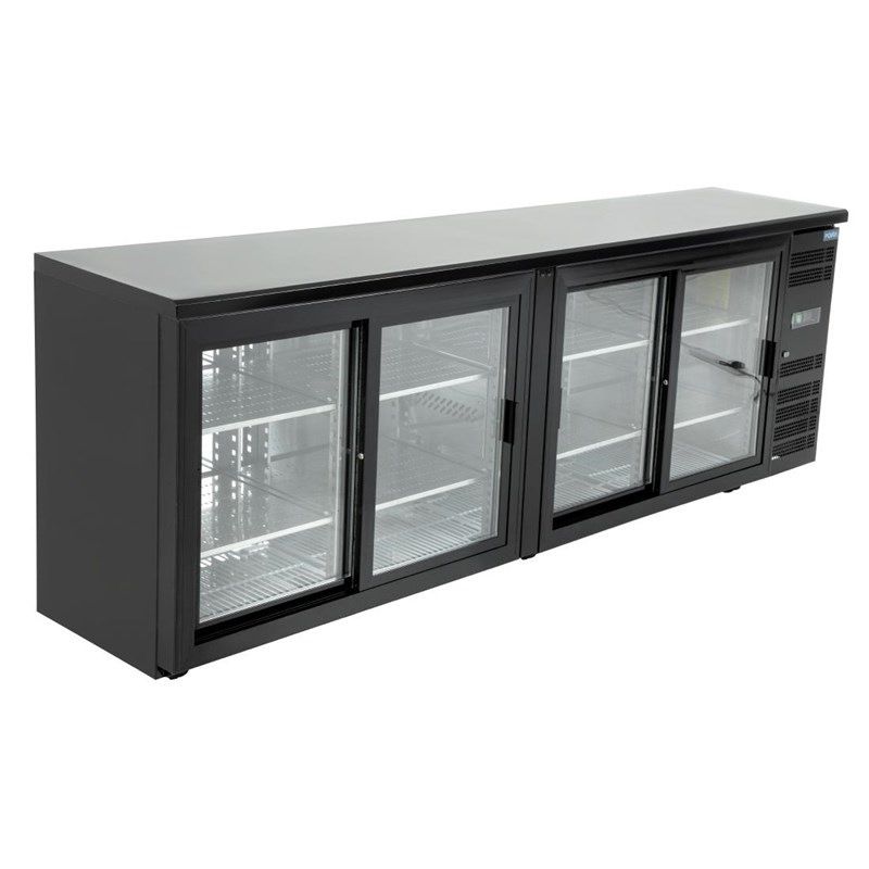 Polar U-serie bardisplay met 4 schuifdeuren