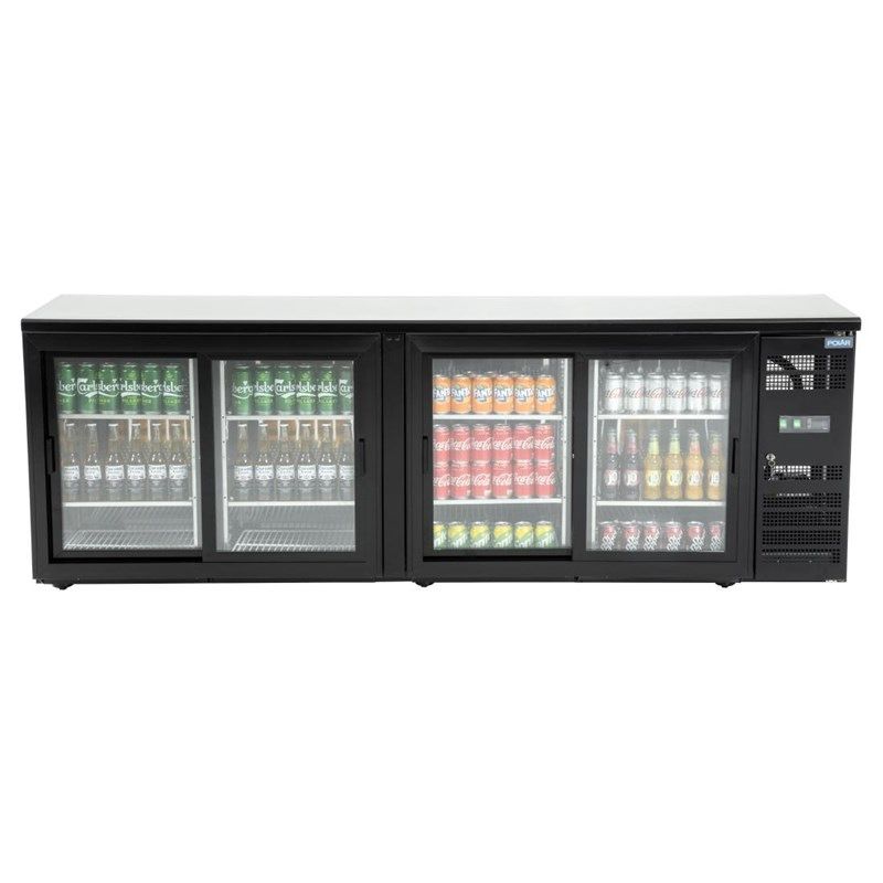 Polar U-serie bardisplay met 4 schuifdeuren