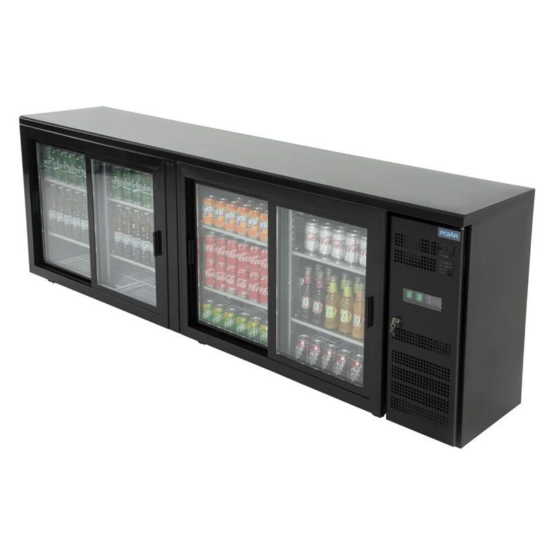 Polar U-serie bardisplay met 4 schuifdeuren