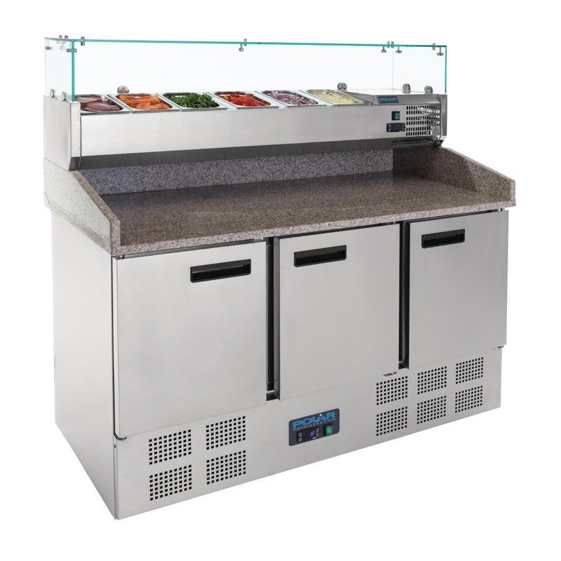 Polar gekoelde pizza- / sandwich prepareercounter 368 liter - CN267