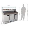 Polar gekoelde pizza- / sandwich prepareercounter 368 liter - CN267