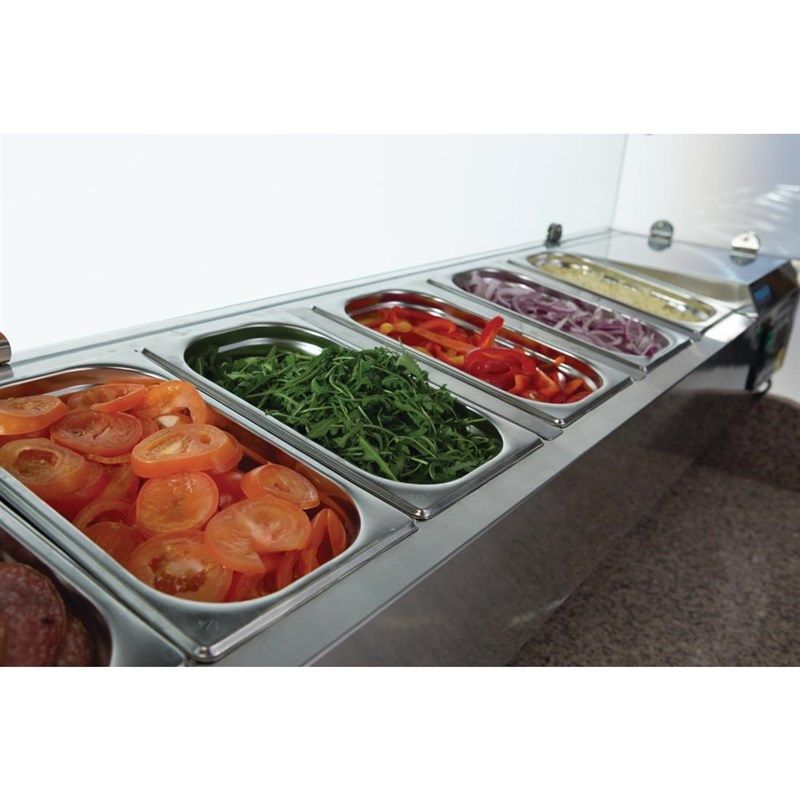 Polar gekoelde pizza- / sandwich prepareercounter 368 liter - CN267