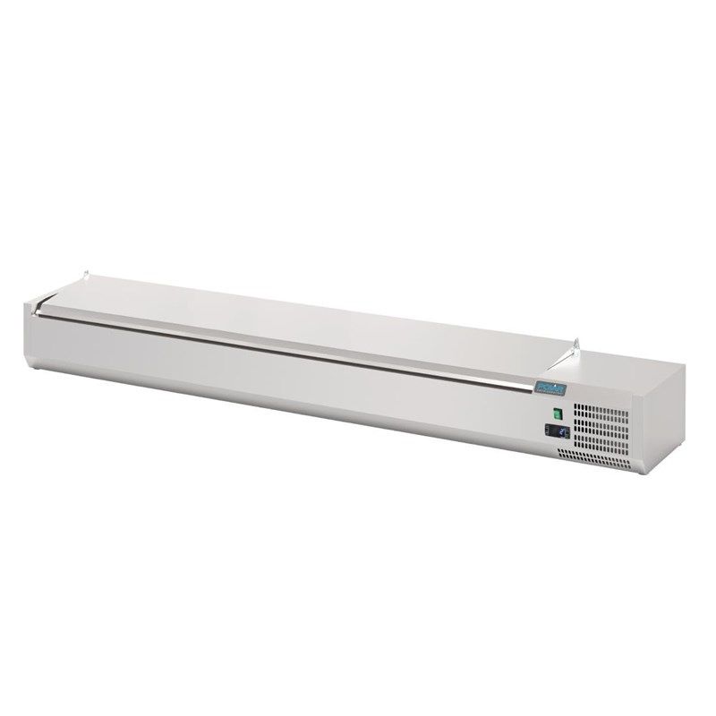 Polar G-serie opzetkoelvitrine met deksel 10x GN 1/4