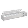Polar G-serie opzetkoelvitrine met deksel 7x GN 1/4