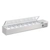 Polar G-serie opzetkoelvitrine met deksel 8x GN 1/4