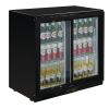 Polar G-serie 2-deurs barkoeling met schuifdeuren zwart 208L