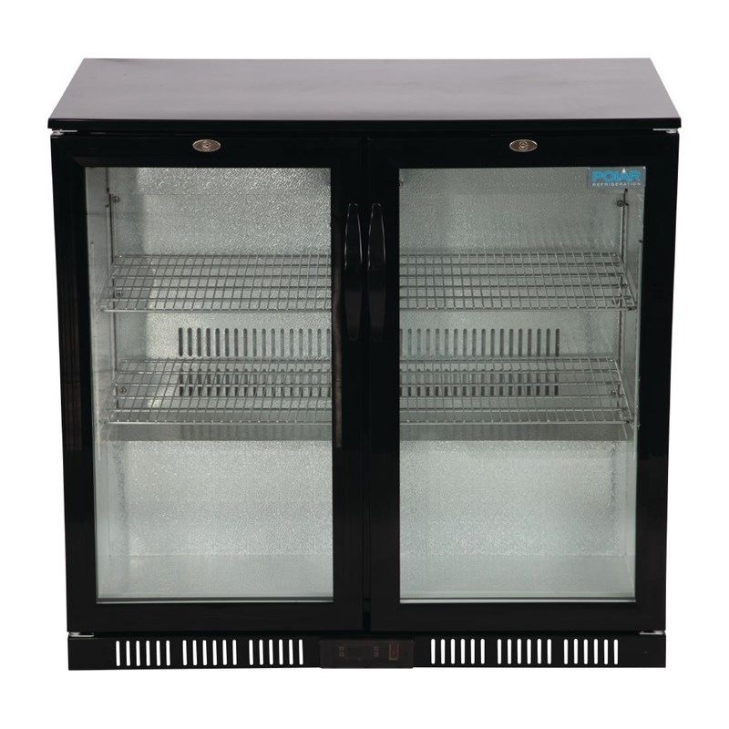 Polar G-serie 2-deurs barkoeling met klapdeuren zwart 198L